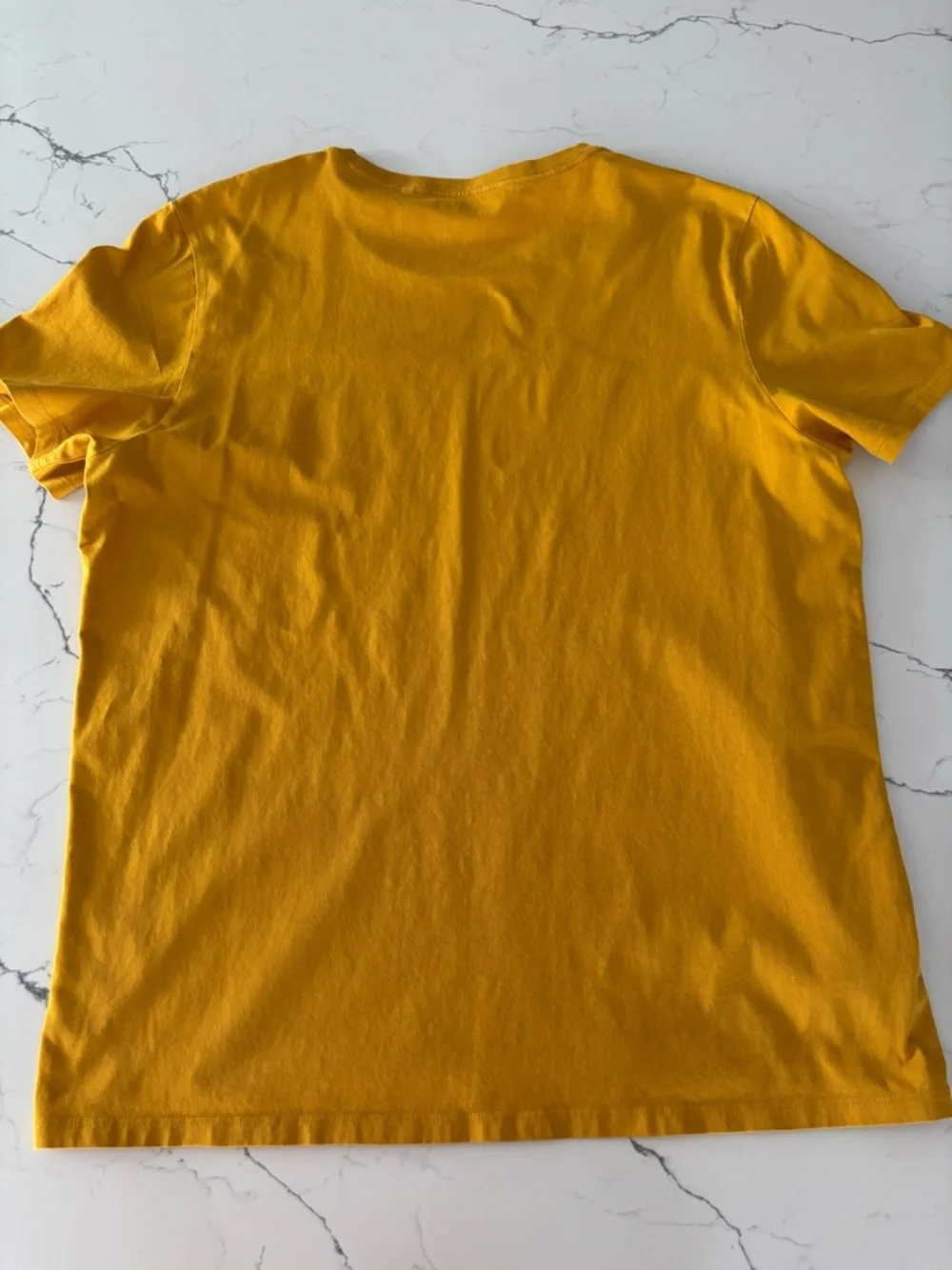GUESS Men's Mustard Yellow Graphic Tee with Black Wolf Motif - Picture 6 of 7